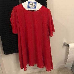Red mini dress